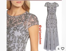 Adrianna Papell Sequin Evening Gown Size 4 Formal Dress