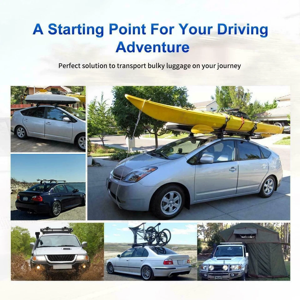 For INFINITI Q50 2014+ Roof Rack Cross Bars Luggage Cargo Carrier Lockable 1PAIR - Imagem 2 de 4