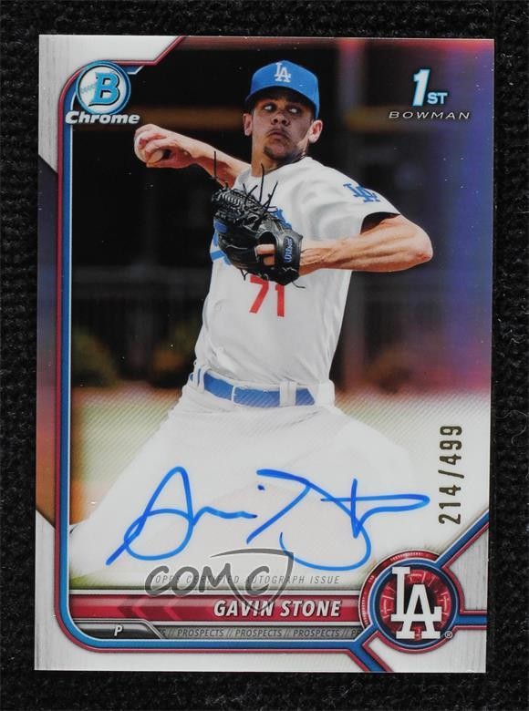 2022 Bowman Chrome Prospect Auto Refractor 214/499 Gavin Stone #CPA-GS