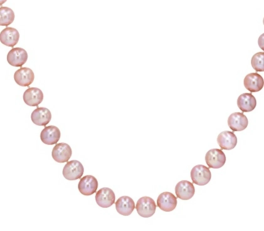 Elegante conjunto de 18 collar y pendientes de perlas multicolores rosa con cuentas de agua dulce nuevo sin etiquetas Foto 3 de 4