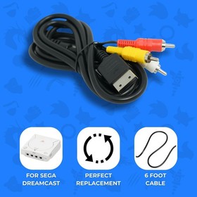 Sega Dreamcast AvCable Audio/Video Composite Cable
