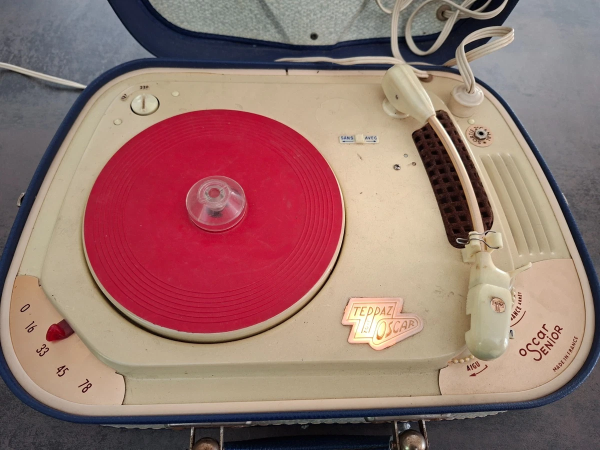 Tourne disque Teppaz Oscar Senior Vintage 1962 - 220 volts fonctionne !