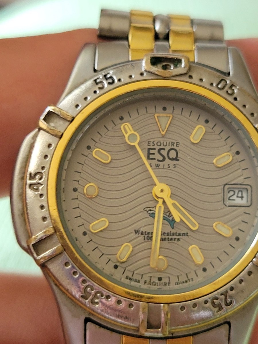 ESQ by Movado Esquire Womens Gold Tone Swiss Quartz Watch 100279 22m Dial Tested ESQ by Movado Esquire Womens Gold Tone Swiss Quartz Watch  main image 3