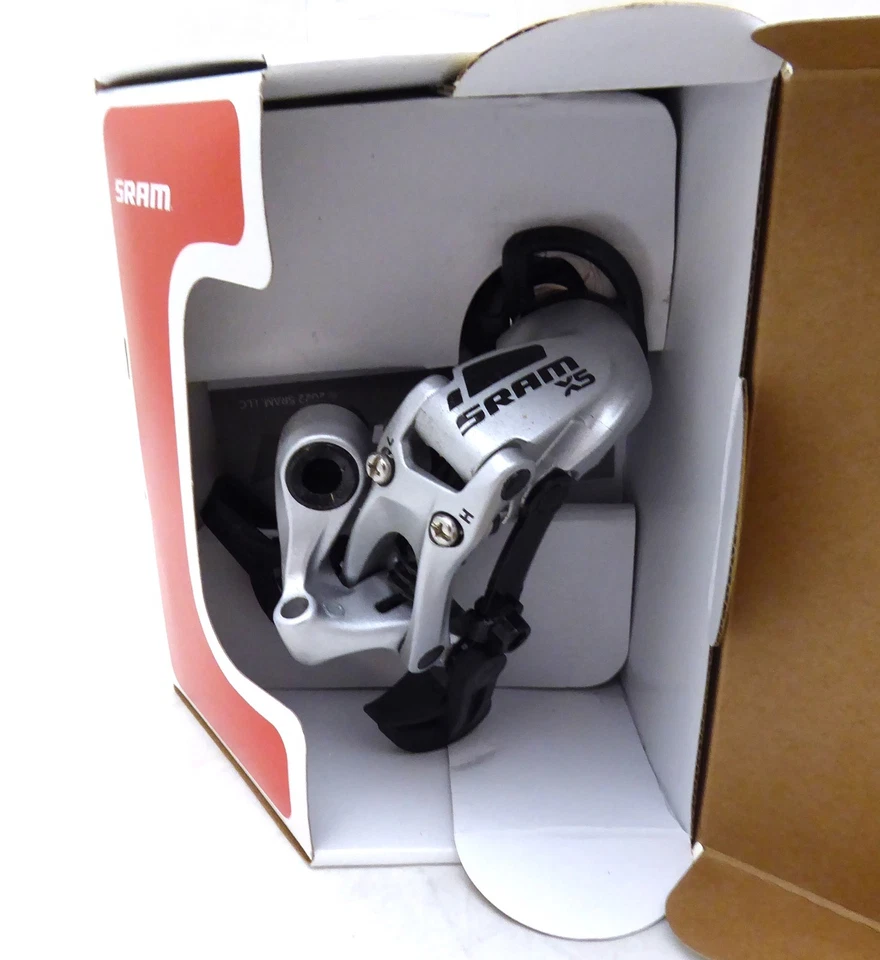 Desviador trasero SRAM X5 - 9 velocidades, jaula mediana, plateado Foto 2 de 2