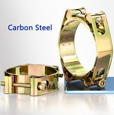 Abrazadera de manguera de acero galvanizado de alta presión reforzada con doble perno de acero al carbono