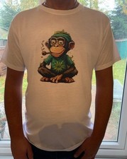 Men/ladies t-shirt or vest stoner monkey personalised - weed high cannabis gift