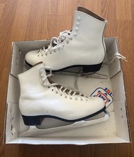 VTG Riedell Red Wing English Sheffield Steel Ice Skates Size 9