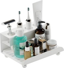 Quick Dry Electric Toothbrush Holder 4 Slots Metal Bathroom Counter Organizer