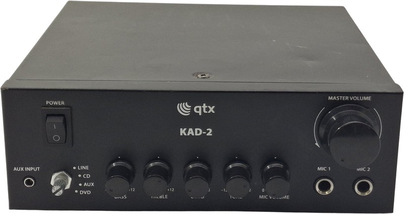 QTX KAD-2 Stereo Karaoke Amplifier 2x40W Hi-Fi Amp AUX CD DVD