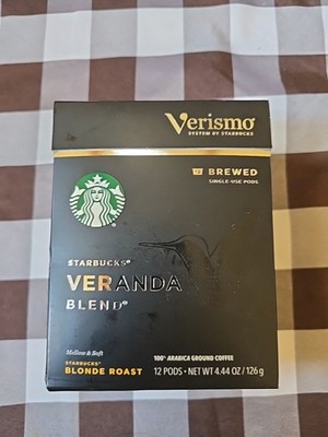 Starbucks Verismo Veranda Blend Blonde Roast 12 Coffee Pods DISCONTINUED Sealed