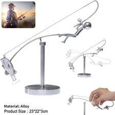 The Fisherman Balancing Sculpture Alloy Handcrafted Art Unique Home Desk Decor