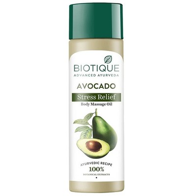 Biotique Bio Avocado Stressabbau Körper Massageöl, 200ml