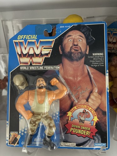 WWF HASBRO MOC Butch of the The Bushwhackers of th...