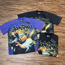 New Godspeed Short sleeve Street Rock Style Mens pure cotton T-Shirt 2 colors