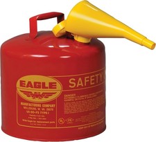 Eagle 5 Gallon Type I Red Safety Gas Can for Gasoline UI50FS Galvanized Steel