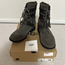 UGG Leather Suede Combat Boots Women s Size 8...