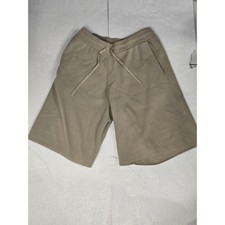ZARA Men's Knit Lounge Shorts Size Medium Tan Beige Casual Minimalist Drawstrin