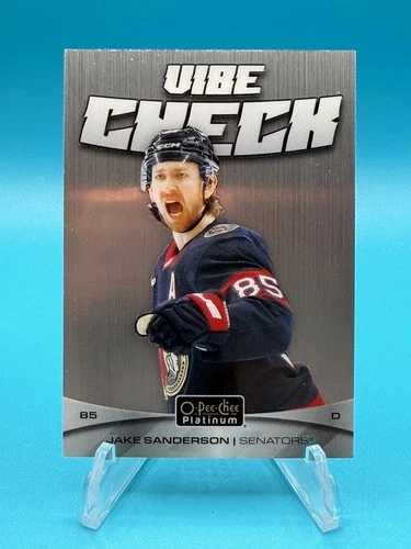 2025-26 O-Pee-Chee Platinum Vibe Check  #VC-13 Jake Sanderson Ottawa Senators