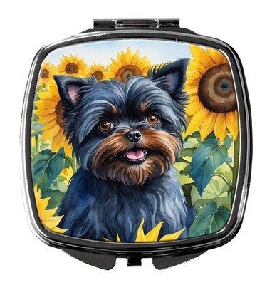 Caroline's Treasures Affenpinscher in Sunflowers Compact Mirror DAC6000SCM