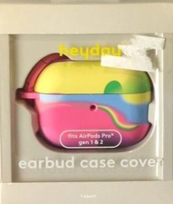 Heyday AirPods PRO Gen 1  2 Earbud Case Cover with Clip- Neon Gradient