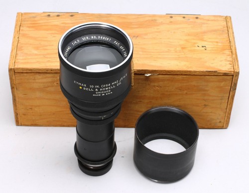 BELL & HOWELL EYMAX 10 IN 254MM F/4.5 TELEPHOTO CINE LENS EYEMO MOUNT