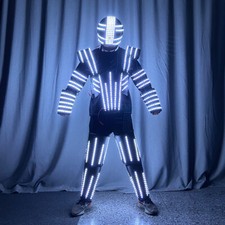 Multicolor LED Robot Clothing Robots Suit Costume DJ Traje Party Show Glow