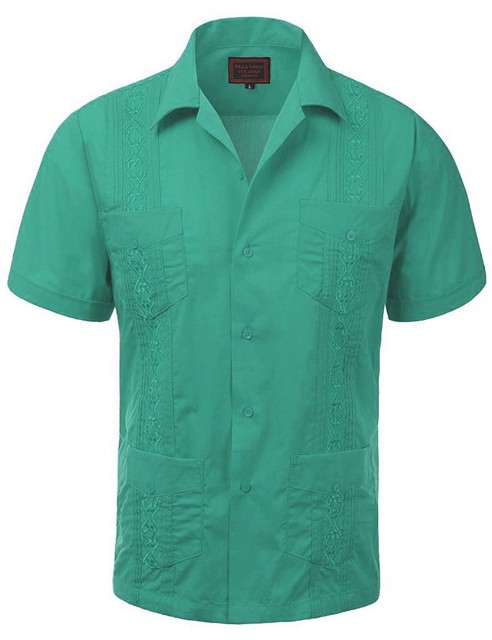 Maximos Guayabera Size L Men's Short 