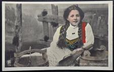 Norway Postcard - Hardanger Girl in Traditional Costume - Eneret P.P. 703