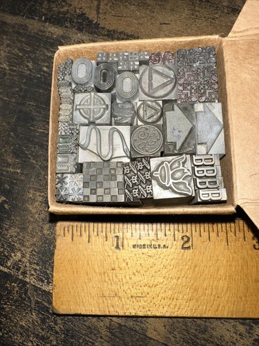 Printing Blocks “ Lead Ornamental Borders Dingbats” Variety of Designs #9 - Picture 7 of 13
