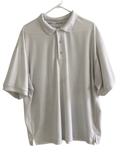Columbia PFG Herren Poloshirt Weiß Größe 2XL XXL Kurzarm Angeln