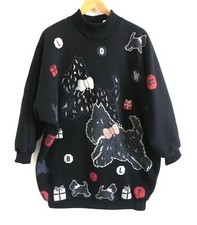 Blowout L.A Sweatshirt Dolman/Long Sleeve Pullover Scottish Terrier Size L