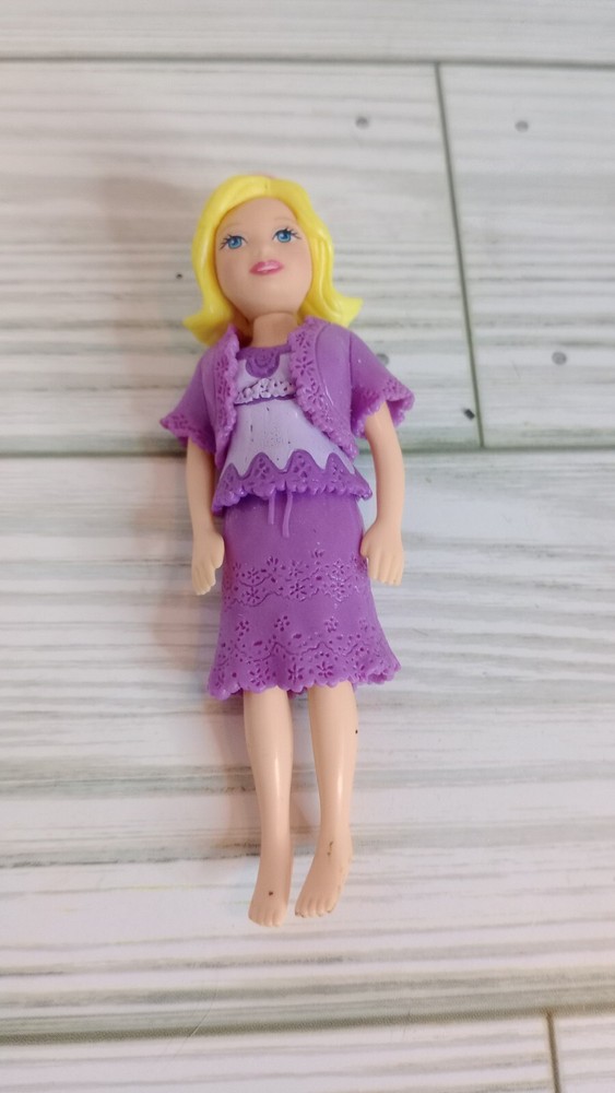 Vintage 2000's Polly Pocket Pink Dress Blonde Hair