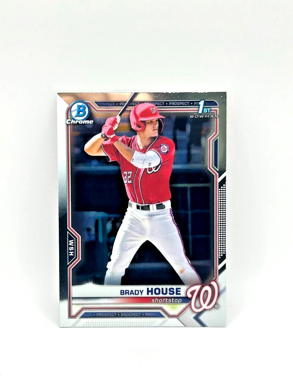 2021 Bowman Draft 1st Chrome Brady House #BDC-186  Washington Nationals