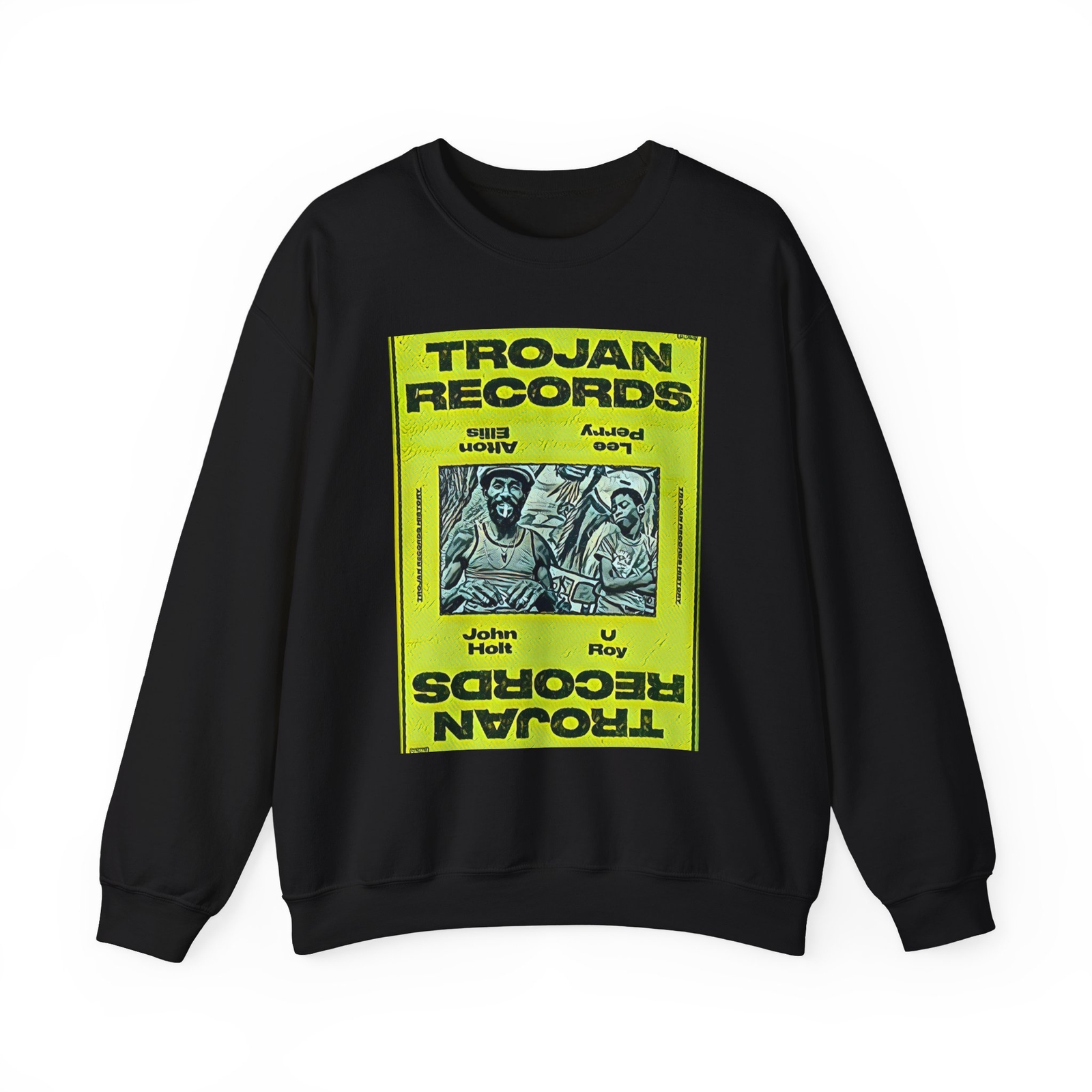 Trojan Records John Holt Graphic Print LS Unisex Heavy Blend Crewneck Sweatshirt