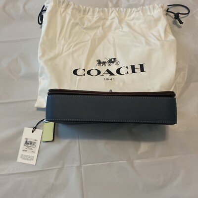 Aー1 Coach X NASA 10854 Space Emblmt Dinky Black Suntanned Leather 22