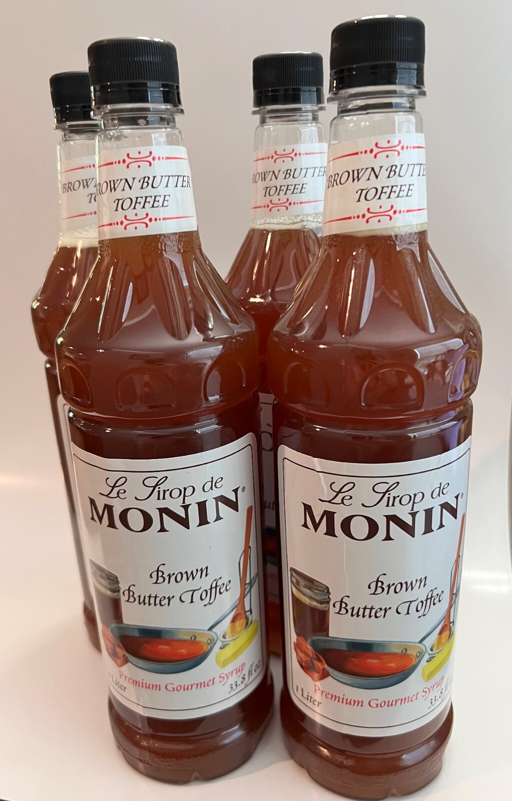 Monin 1 Liter 33.8 oz Premium Gourmet Syrup Brown Butter Toffee (Pack of 4) eBay