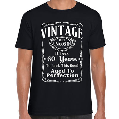 grabmybits Vintage 60th Birthday T Shirt Funny,Gift, 60 Years Old,  Retirment