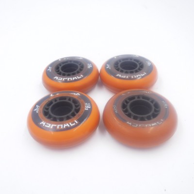 Labeda Asphalt Rollen Für Hockey Inline-Skates – 4 Rollen, Orange, 76mm, Perfekt Für Straßenbelag