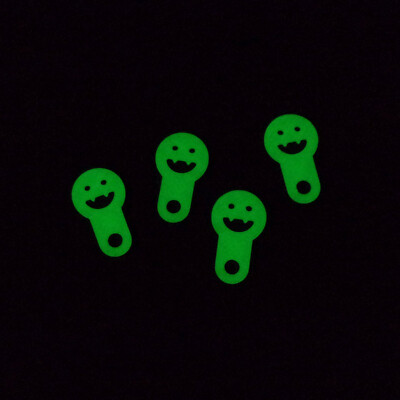 4x abziehbare Einkaufschips, Einkaufswagenlöser Halloween Vampire Edition