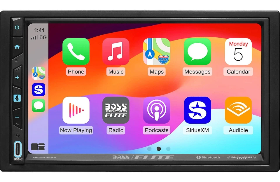 BOSS BE7ACP.WX Car Stereo 2-Din Wireless Apple CarPlay Android Auto 7" SiriusXM - Image 2 of 4