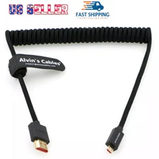 8K 2.1 Micro HDMI to Full HDMI Braided Coiled Cable for Atomos Ninja-V 4K SYNC 