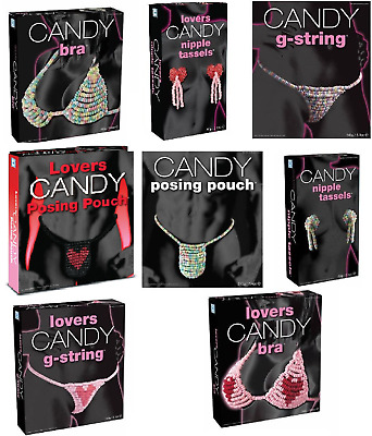 Lovers Candy Edible Underwear Bra G String Pouch Nipple Tassles Ring Karma  Sutr 