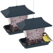 Vogelfutterhaus Futterhäuschen Futterstation zum Aufhängen für Terrasse 2 Stück