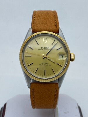 Tudor Prince Oysterdate 14K Gold Bezel 75403 32mm Watch Automatic