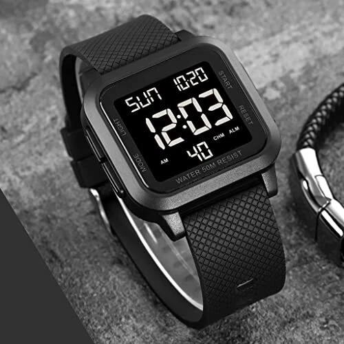 Men's digital watch sales with large numbers