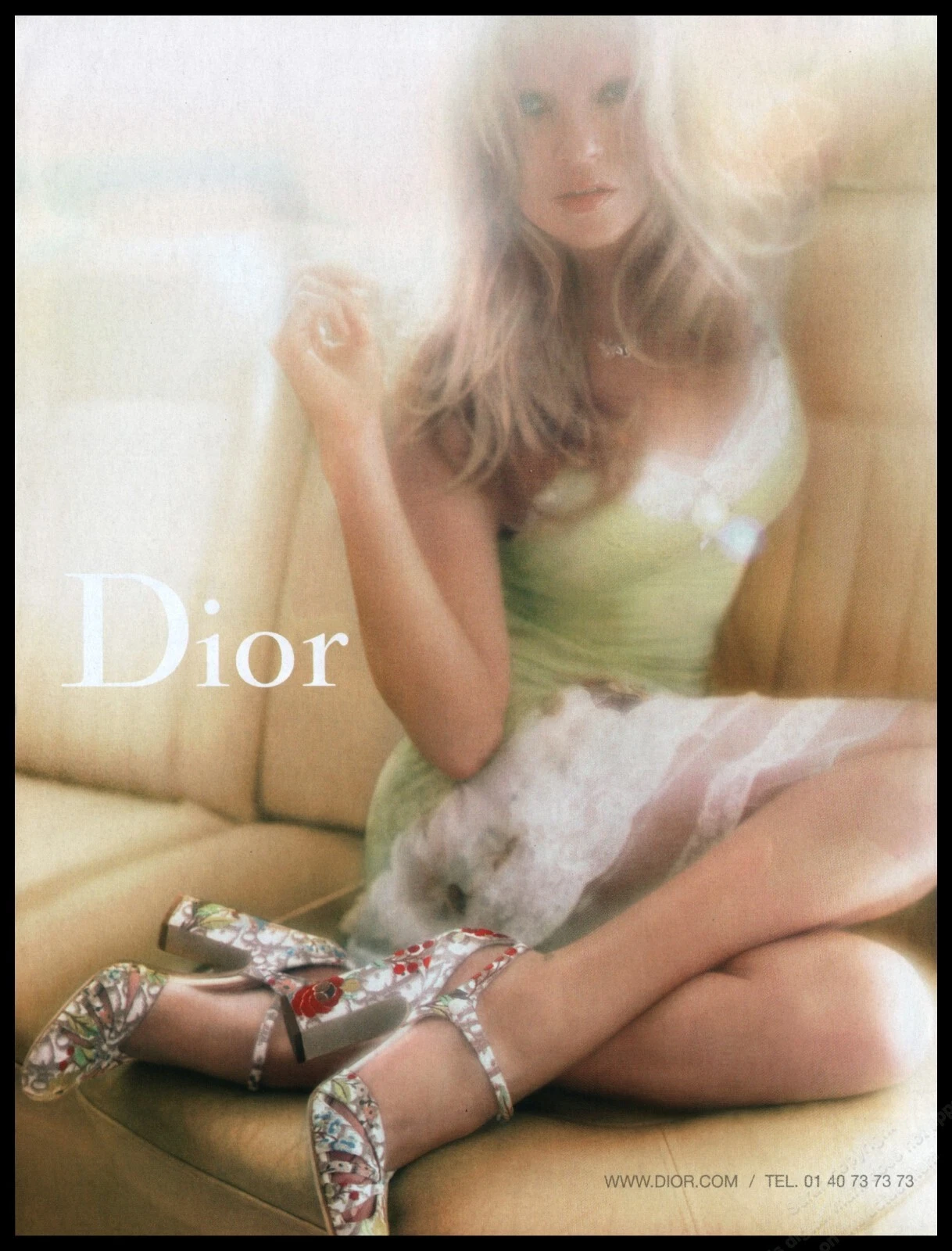 Talons hauts Dior Magazine Print Publicité Femme Mode Jambes Longues Chaussures 2005  1pg