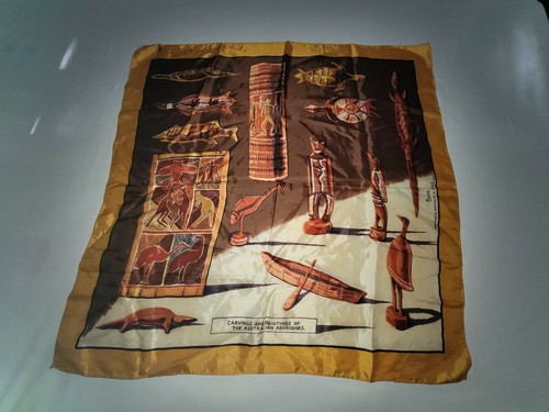 Francois by Neil Carvings & Paintings  Scarf Australia Aborigines
