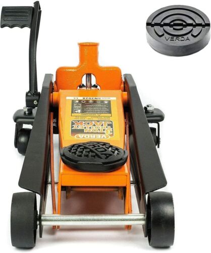 Wagenheber 3T + 2x Gummi Rangierwagenheber mit Fußpedal 130-490mm Heber - Bild 5 von 5