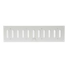 White Metal Air Vent Grille 400mm x 100mm with Shutter Flat Ventilation Cover