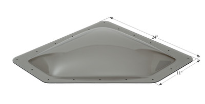 Icon Technologies 12114 - 11''W x 24''L Smoke Neo Angle Outer Skylight